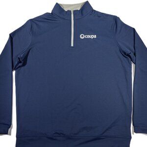 Peter Millar Men's Quarter Zip Pullover Golf Navy **Excellent Condition** Large